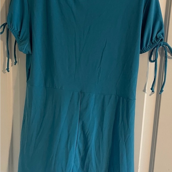 Suzie Couture Ruched Sleeve Tunic Top Softcore Empire Waist Boho Casual Size Lg - Picture 6 of 8